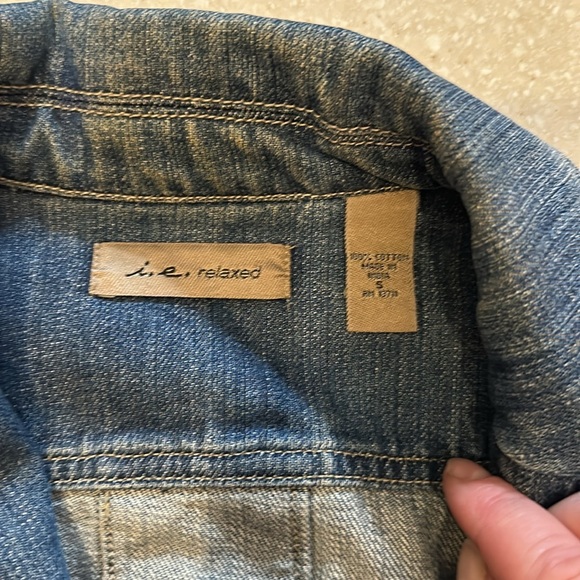 i.e. relaxed Jean Jacket Womens Sz S - Picture 3 of 7
